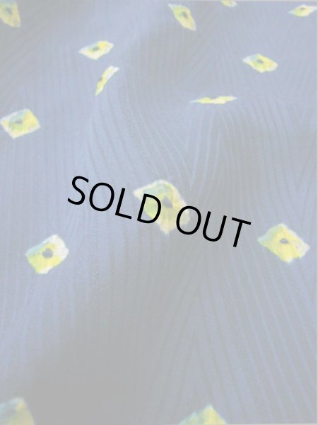 画像11: I0208S 羽織 女性用着物  シルク(正絹)   ネイビー(紺), 菱 【中古】 【USED】 【リサイクル】 ★★★☆☆ (11)