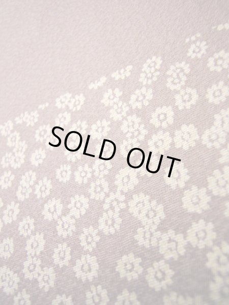 画像12: I0501J 訪問着 女性用着物  シルク（正絹） スモーキーな 薄い ローズ, 菊 【中古】 【USED】 【リサイクル】 ★★★★☆ (12)