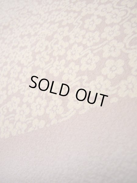 画像13: I0501J 訪問着 女性用着物  シルク（正絹） スモーキーな 薄い ローズ, 菊 【中古】 【USED】 【リサイクル】 ★★★★☆ (13)