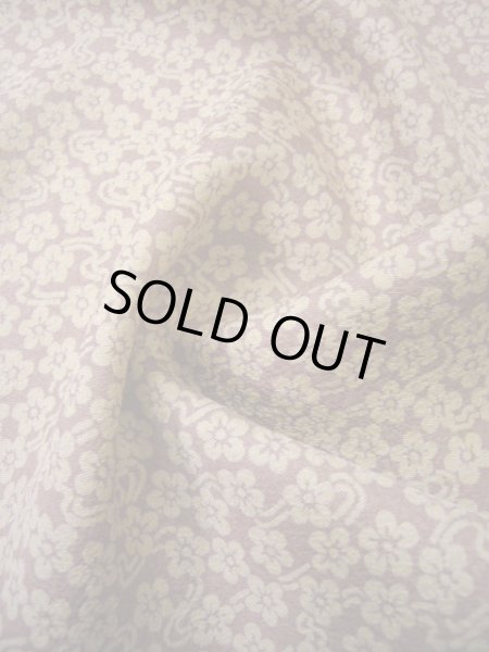 画像14: I0501J 訪問着 女性用着物  シルク（正絹） スモーキーな 薄い ローズ, 菊 【中古】 【USED】 【リサイクル】 ★★★★☆ (14)