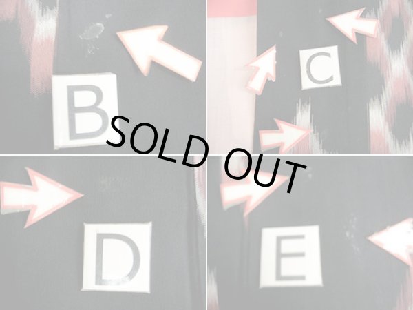 画像10: I0511J 織 女性用着物  シルク（正絹）   黒, 菱 【中古】 【USED】 【リサイクル】 ★★☆☆☆ (10)