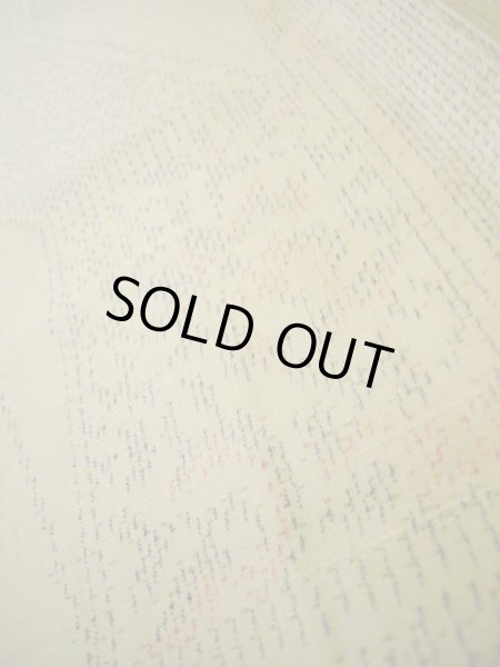 画像9: I0525O 単衣 女性用着物  シルク（正絹）   カーキ, 幾何学模様 【中古】 【USED】 【リサイクル】 ★★☆☆☆ (9)