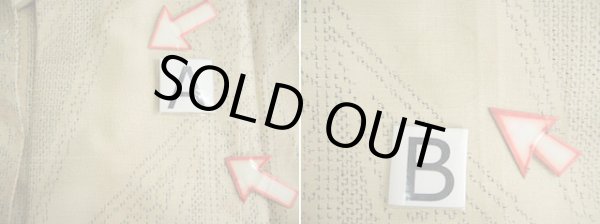 画像13: I0525O 単衣 女性用着物  シルク（正絹）   カーキ, 幾何学模様 【中古】 【USED】 【リサイクル】 ★★☆☆☆ (13)