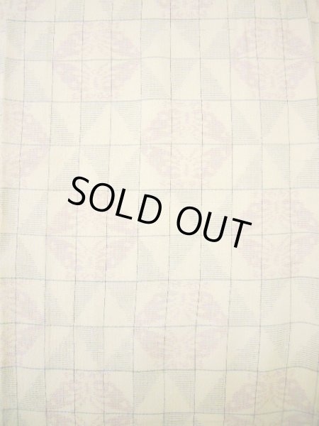 画像3: I0525P 単衣 女性用着物  シルク（正絹）  クリーミーな ベージュ, 蝶々 【中古】 【USED】 【リサイクル】 ★★☆☆☆ (3)