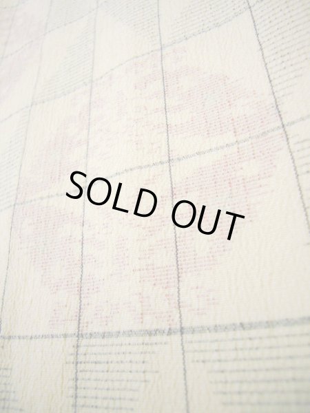 画像7: I0525P 単衣 女性用着物  シルク（正絹）  クリーミーな ベージュ, 蝶々 【中古】 【USED】 【リサイクル】 ★★☆☆☆ (7)