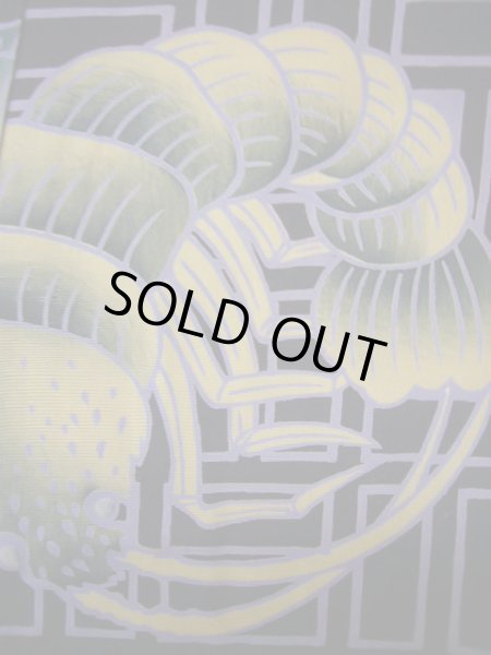 画像7: I0624Z じゅばん 男性用着物  シルク（正絹）  深い 紫, 伊勢海老 【中古】 【USED】 【リサイクル】 ★★★☆☆ (7)