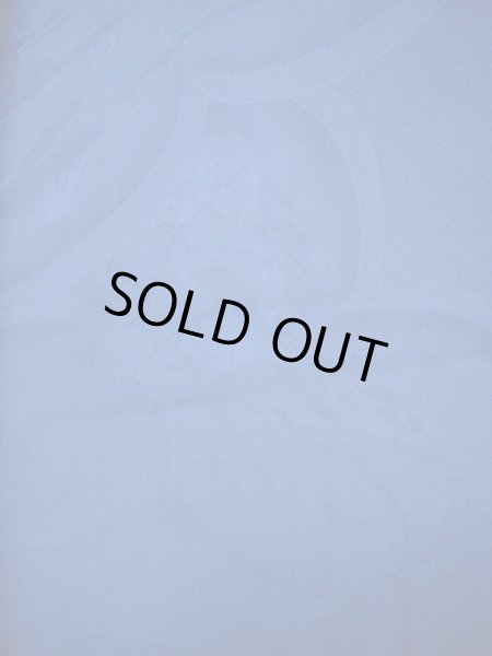 画像7: I0627A 訪問着 女性用着物  シルク(正絹)  スモーキーな 青, 扇 【中古】 【USED】 【リサイクル】 ★★☆☆☆ (7)