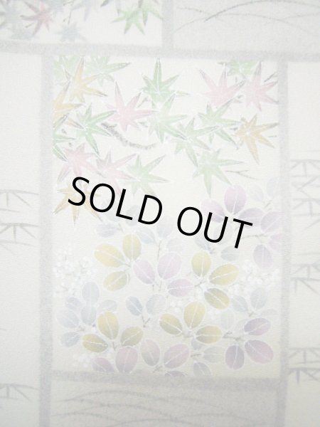 画像9: I0627S 訪問着 女性用着物  シルク（正絹）   グレー（灰色）, 菊 【中古】 【USED】 【リサイクル】 ★★★★☆ (9)