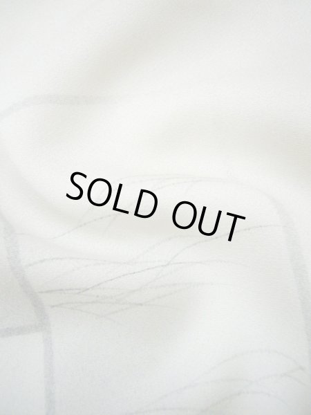 画像13: I0627S 訪問着 女性用着物  シルク（正絹）   グレー（灰色）, 菊 【中古】 【USED】 【リサイクル】 ★★★★☆ (13)