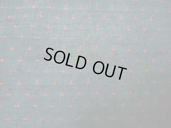 画像4: I0706D 織 女性用着物  シルク（正絹） スモーキーな グレーがかった ティール（青緑）, 小さな点々 【中古】 【USED】 【リサイクル】 ★★★★☆ (4)