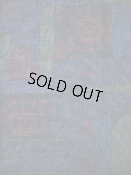 画像4: I0706L 織 女性用着物 結城紬 シルク(正絹)  スモーキーな ネイビー(紺), 雲 【中古】 【USED】 【リサイクル】 ★★★★☆ (4)