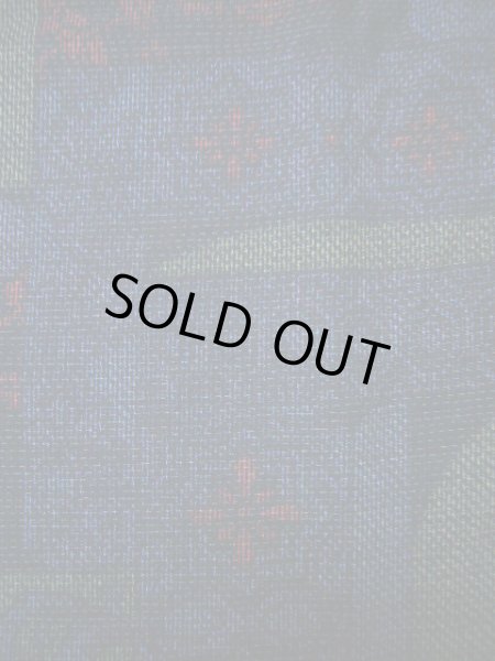 画像6: I0706L 織 女性用着物 結城紬 シルク(正絹)  スモーキーな ネイビー(紺), 雲 【中古】 【USED】 【リサイクル】 ★★★★☆ (6)