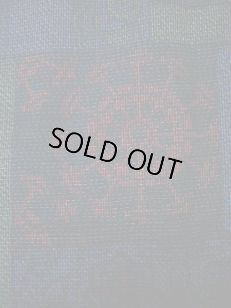 画像7: I0706L 織 女性用着物 結城紬 シルク(正絹)  スモーキーな ネイビー(紺), 雲 【中古】 【USED】 【リサイクル】 ★★★★☆ (7)