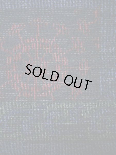 画像8: I0706L 織 女性用着物 結城紬 シルク(正絹)  スモーキーな ネイビー(紺), 雲 【中古】 【USED】 【リサイクル】 ★★★★☆ (8)