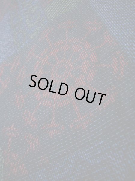 画像9: I0706L 織 女性用着物 結城紬 シルク(正絹)  スモーキーな ネイビー(紺), 雲 【中古】 【USED】 【リサイクル】 ★★★★☆ (9)