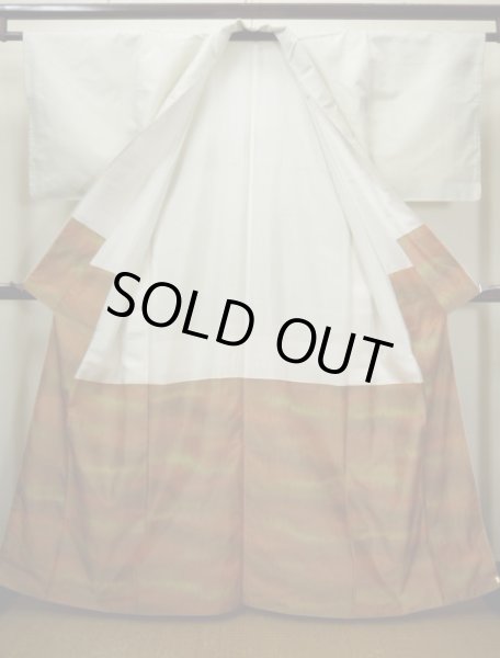 画像2: I0706P 織 女性用着物  シルク(正絹)   オフ ホワイト, 小さな点々 【中古】 【USED】 【リサイクル】 ★★★☆☆ (2)