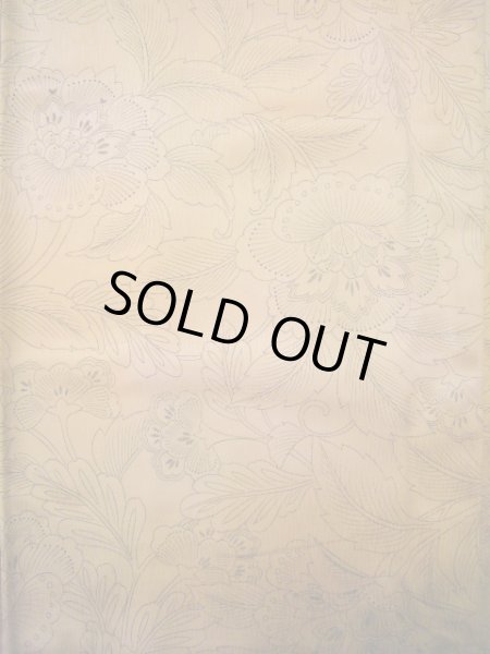 画像5: I0727T 小紋 女性用着物  化繊 シャイニーな シャーベット オレンジ, 花 【中古】 【USED】 【リサイクル】 ★★★★☆ (5)