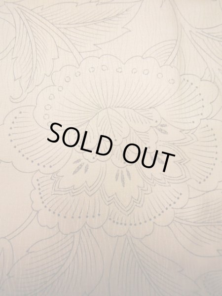 画像7: I0727T 小紋 女性用着物  化繊 シャイニーな シャーベット オレンジ, 花 【中古】 【USED】 【リサイクル】 ★★★★☆ (7)