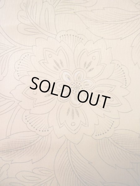 画像8: I0727T 小紋 女性用着物  化繊 シャイニーな シャーベット オレンジ, 花 【中古】 【USED】 【リサイクル】 ★★★★☆ (8)