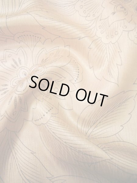 画像13: I0727T 小紋 女性用着物  化繊 シャイニーな シャーベット オレンジ, 花 【中古】 【USED】 【リサイクル】 ★★★★☆ (13)