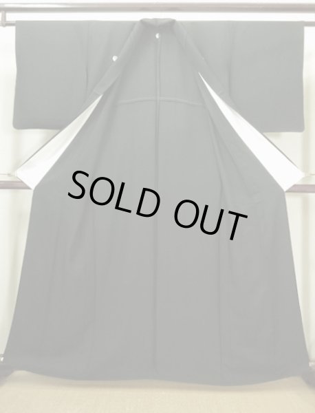 画像2: I0817Z 喪服 女性用着物  シルク（正絹）   黒,  【中古】 【USED】 【リサイクル】 ★★★★☆ (2)