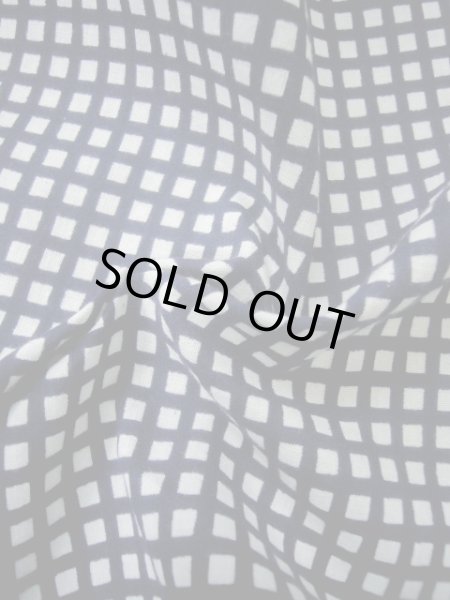 画像8: I0914E ゆかた 男性用着物  綿   藍, チェック柄 【中古】 【USED】 【リサイクル】 ★★☆☆☆ (8)