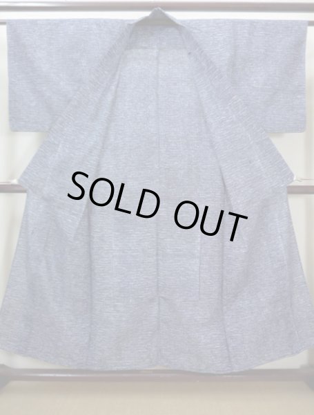 画像2: I0914W ゆかた 男性用着物  綿   藍, 抽象的模様 【中古】 【USED】 【リサイクル】 ★★★★☆ (2)