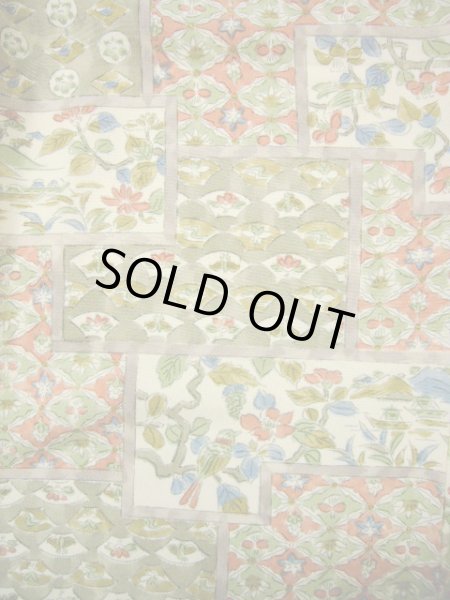 画像4: I1109L 小紋 女性用着物  シルク(正絹)  クリーミーな クリーム, 菱 【中古】 【USED】 【リサイクル】 ★★★★☆ (4)