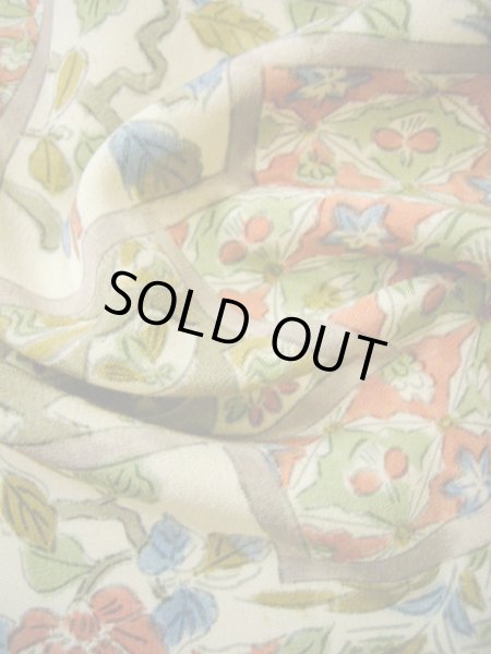 画像11: I1109L 小紋 女性用着物  シルク(正絹)  クリーミーな クリーム, 菱 【中古】 【USED】 【リサイクル】 ★★★★☆ (11)