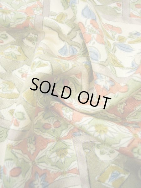 画像12: I1109L 小紋 女性用着物  シルク(正絹)  クリーミーな クリーム, 菱 【中古】 【USED】 【リサイクル】 ★★★★☆ (12)