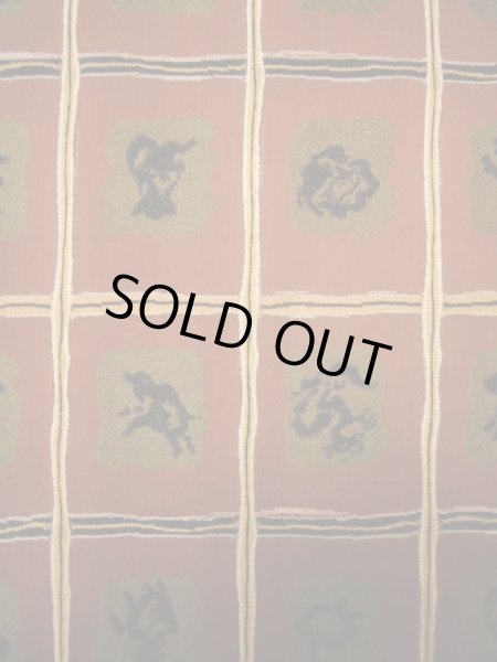 画像6: I1130Q 織 女性用着物  シルク(正絹)  クリーミーな ブラウン(茶色), チェック柄 【中古】 【USED】 【リサイクル】 ★★★☆☆ (6)