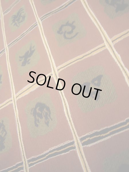 画像9: I1130Q 織 女性用着物  シルク(正絹)  クリーミーな ブラウン(茶色), チェック柄 【中古】 【USED】 【リサイクル】 ★★★☆☆ (9)