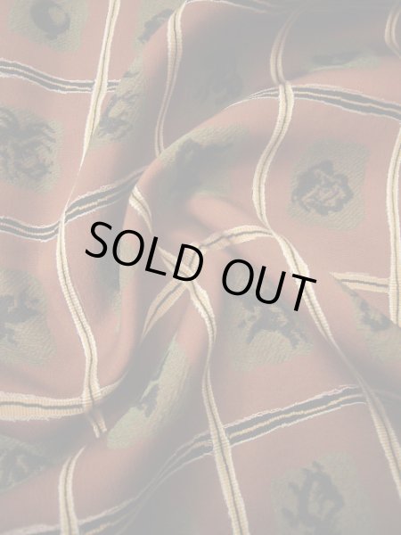 画像10: I1130Q 織 女性用着物  シルク(正絹)  クリーミーな ブラウン(茶色), チェック柄 【中古】 【USED】 【リサイクル】 ★★★☆☆ (10)