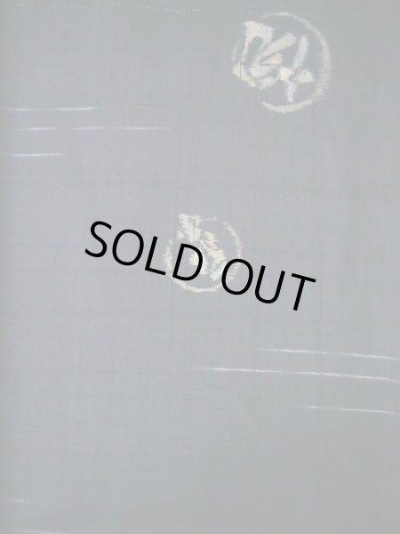 画像3: I1130S 紬 女性用着物  シルク(正絹)   ネイビー(紺), 丸 【中古】 【USED】 【リサイクル】 ★★★★☆ (3)