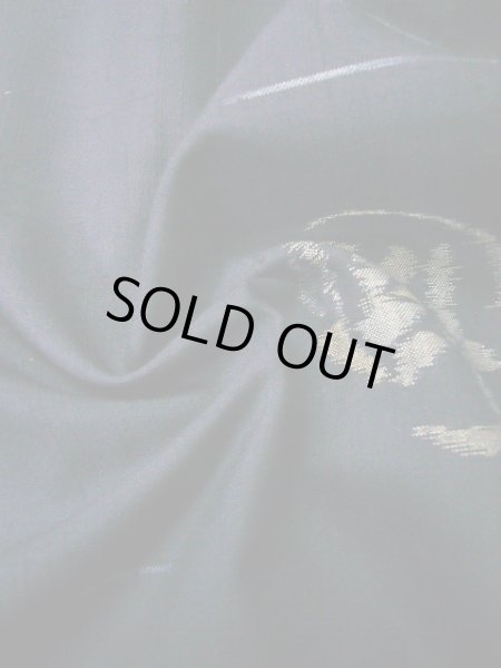 画像10: I1130S 紬 女性用着物  シルク(正絹)   ネイビー(紺), 丸 【中古】 【USED】 【リサイクル】 ★★★★☆ (10)