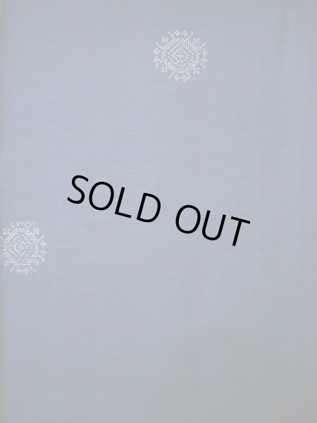 画像5: I1130T 紬 女性用着物  シルク(正絹)   ネイビー(紺), 幾何学模様 【中古】 【USED】 【リサイクル】 ★★★☆☆ (5)