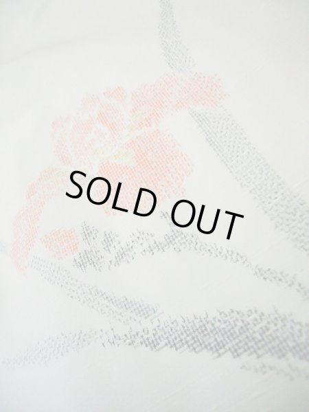 画像8: I1130W 紬 女性用着物  シルク(正絹)   オフ ホワイト, あやめ 【中古】 【USED】 【リサイクル】 ★★★★☆ (8)