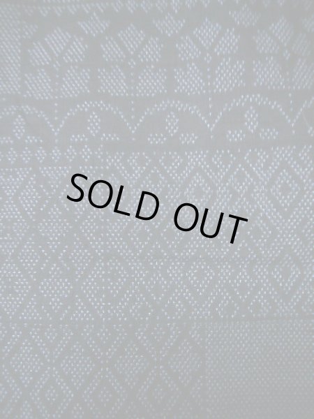 画像10: I1130X 紬 女性用着物  シルク(正絹)  スモーキーな 青, 幾何学模様 【中古】 【USED】 【リサイクル】 ★★★★☆ (10)