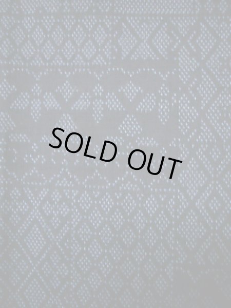 画像11: I1130X 紬 女性用着物  シルク(正絹)  スモーキーな 青, 幾何学模様 【中古】 【USED】 【リサイクル】 ★★★★☆ (11)