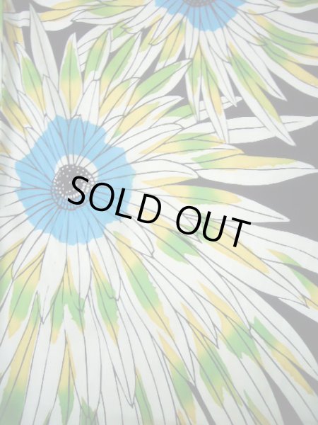 画像3: I1228J ゆかた 女性用着物  綿   藍, ひまわり 【中古】 【USED】 【リサイクル】 ★★★★☆ (3)