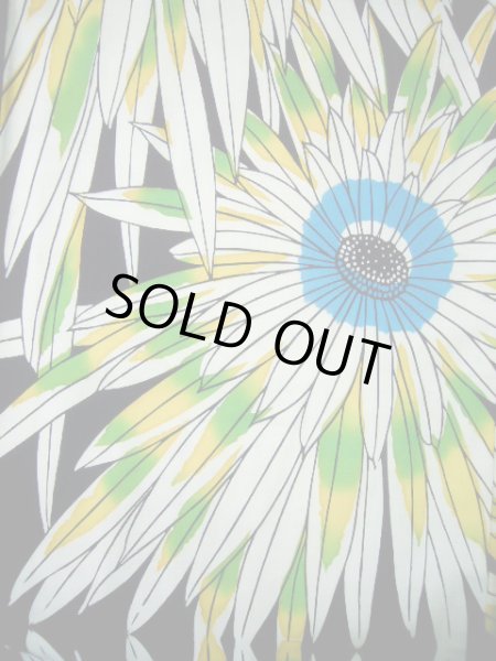 画像4: I1228J ゆかた 女性用着物  綿   藍, ひまわり 【中古】 【USED】 【リサイクル】 ★★★★☆ (4)