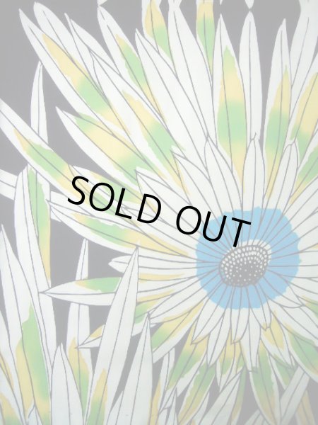 画像5: I1228J ゆかた 女性用着物  綿   藍, ひまわり 【中古】 【USED】 【リサイクル】 ★★★★☆ (5)