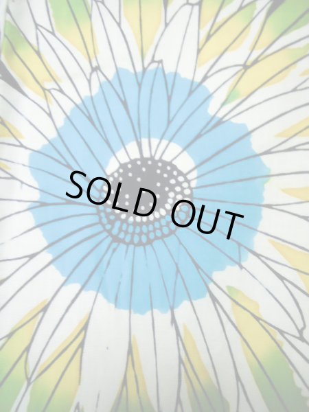 画像6: I1228J ゆかた 女性用着物  綿   藍, ひまわり 【中古】 【USED】 【リサイクル】 ★★★★☆ (6)