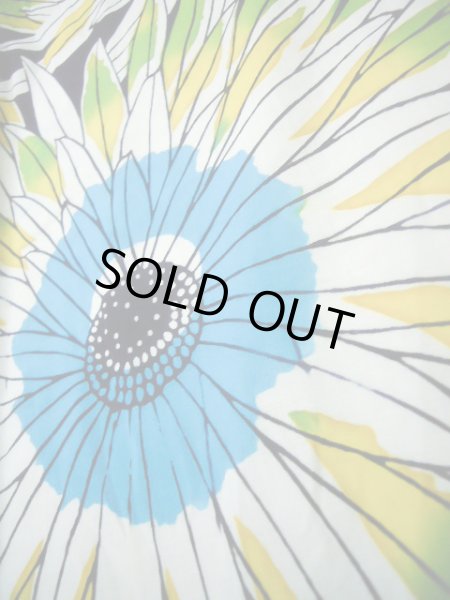 画像8: I1228J ゆかた 女性用着物  綿   藍, ひまわり 【中古】 【USED】 【リサイクル】 ★★★★☆ (8)