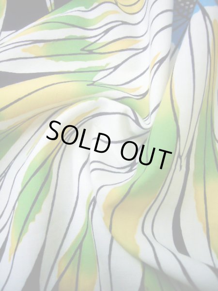 画像11: I1228J ゆかた 女性用着物  綿   藍, ひまわり 【中古】 【USED】 【リサイクル】 ★★★★☆ (11)