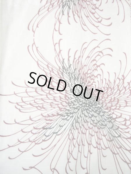 画像3: I1228K ゆかた 女性用着物  綿   白, 菊 【中古】 【USED】 【リサイクル】 ★★★☆☆ (3)