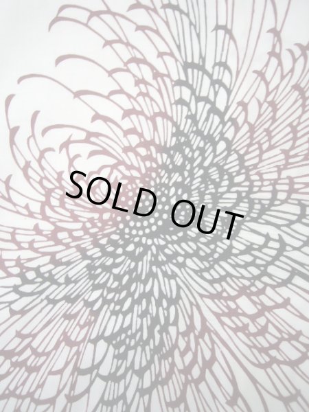 画像6: I1228K ゆかた 女性用着物  綿   白, 菊 【中古】 【USED】 【リサイクル】 ★★★☆☆ (6)