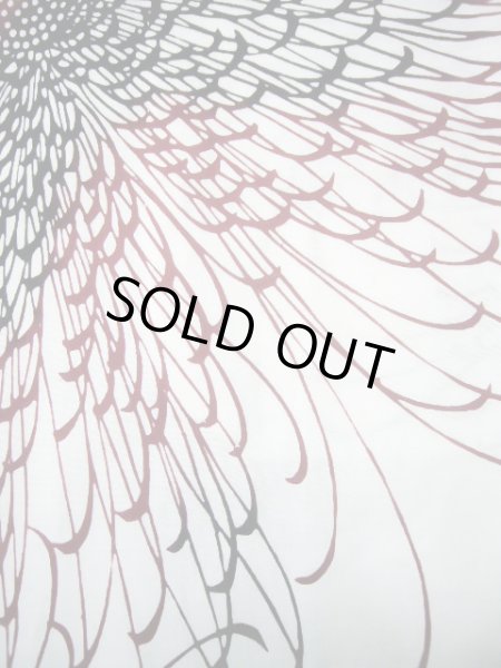 画像7: I1228K ゆかた 女性用着物  綿   白, 菊 【中古】 【USED】 【リサイクル】 ★★★☆☆ (7)