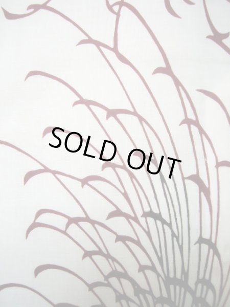 画像8: I1228K ゆかた 女性用着物  綿   白, 菊 【中古】 【USED】 【リサイクル】 ★★★☆☆ (8)