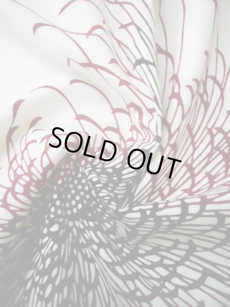 画像13: I1228K ゆかた 女性用着物  綿   白, 菊 【中古】 【USED】 【リサイクル】 ★★★☆☆ (13)